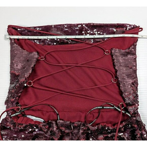 Sabina Musayev Zarya Women's Sequined Dress in Wine Size S (MSRP $495) - Picture 8 of 10